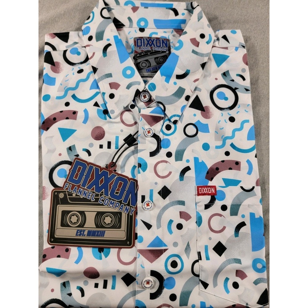 Dixxon The New Wave Shirt Mens 2XL Abstract, Summer Fun‎ Casual S/S Button Up